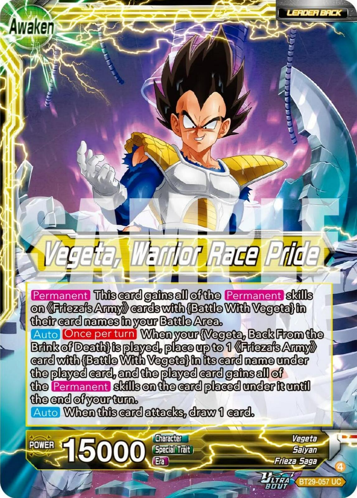Vegeta // Vegeta, Warrior Race Pride BT29-057
