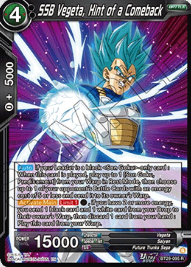SSB Vegeta, Hint of a Comeback BT29-095