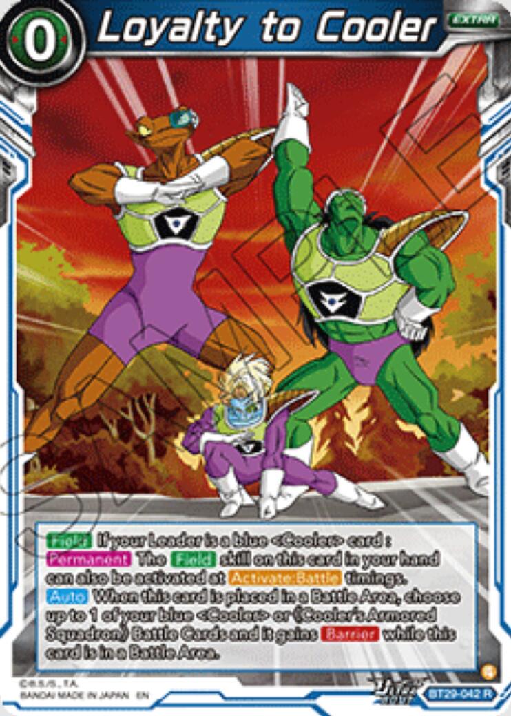 Loyalty to Cooler BT29-042