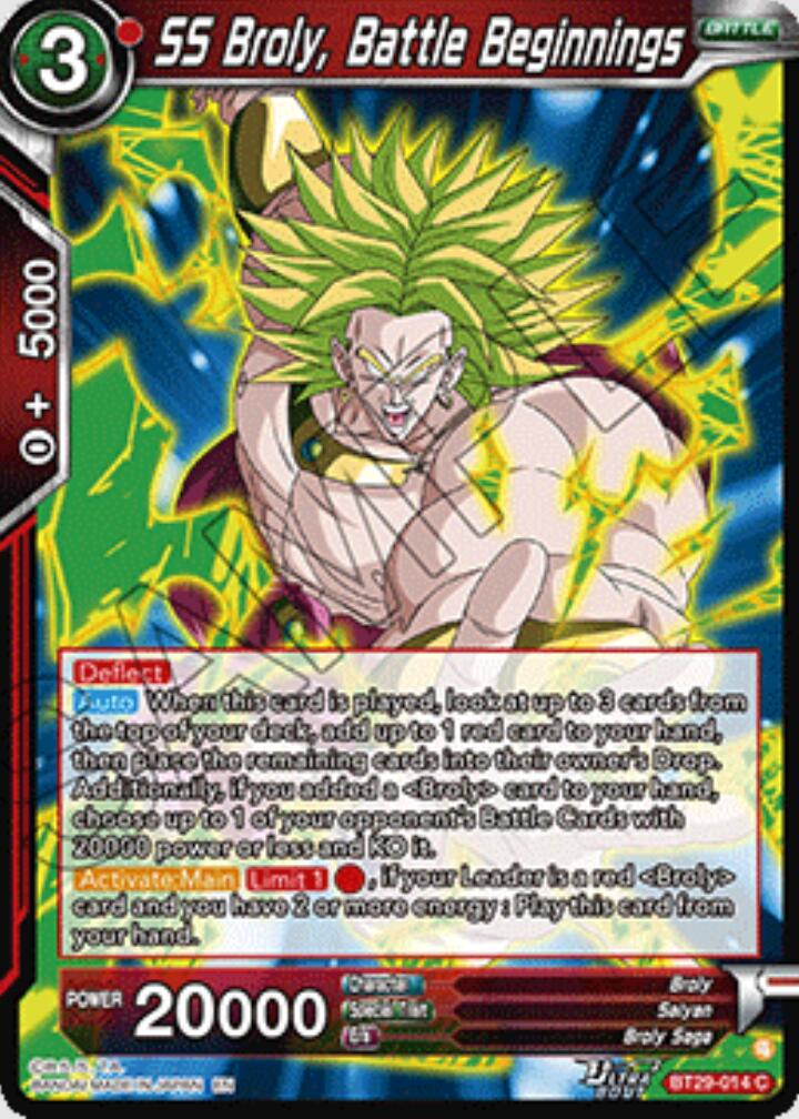 SS Broly, Battle Beginnings BT29-014
