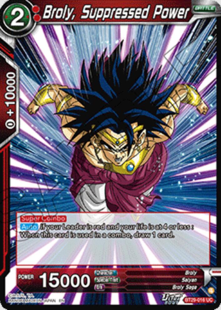 Broly, Suppressed Power BT29-016
