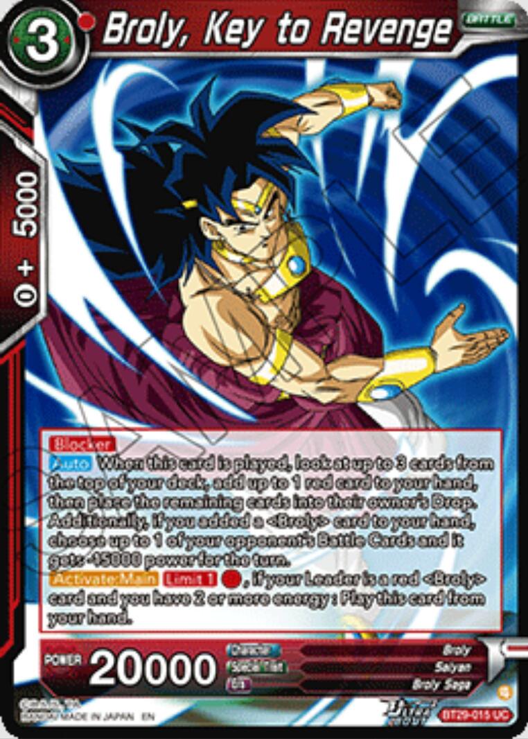Broly, Key to Revenge BT29-015
