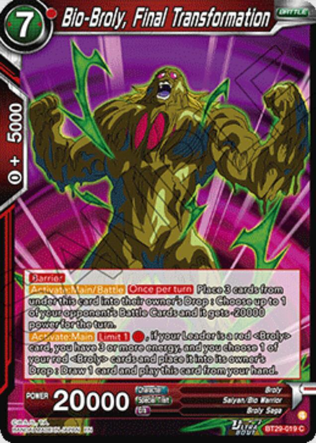 Bio-Broly, Final Transformation BT29-019
