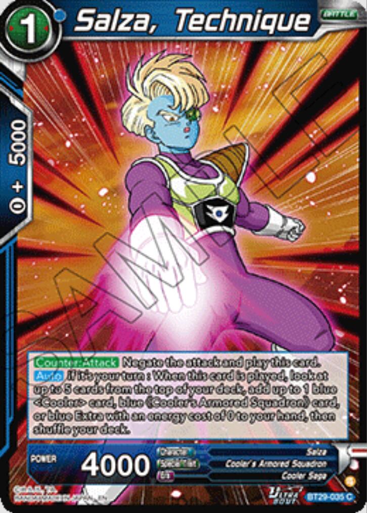 Salza, Technique BT29-035