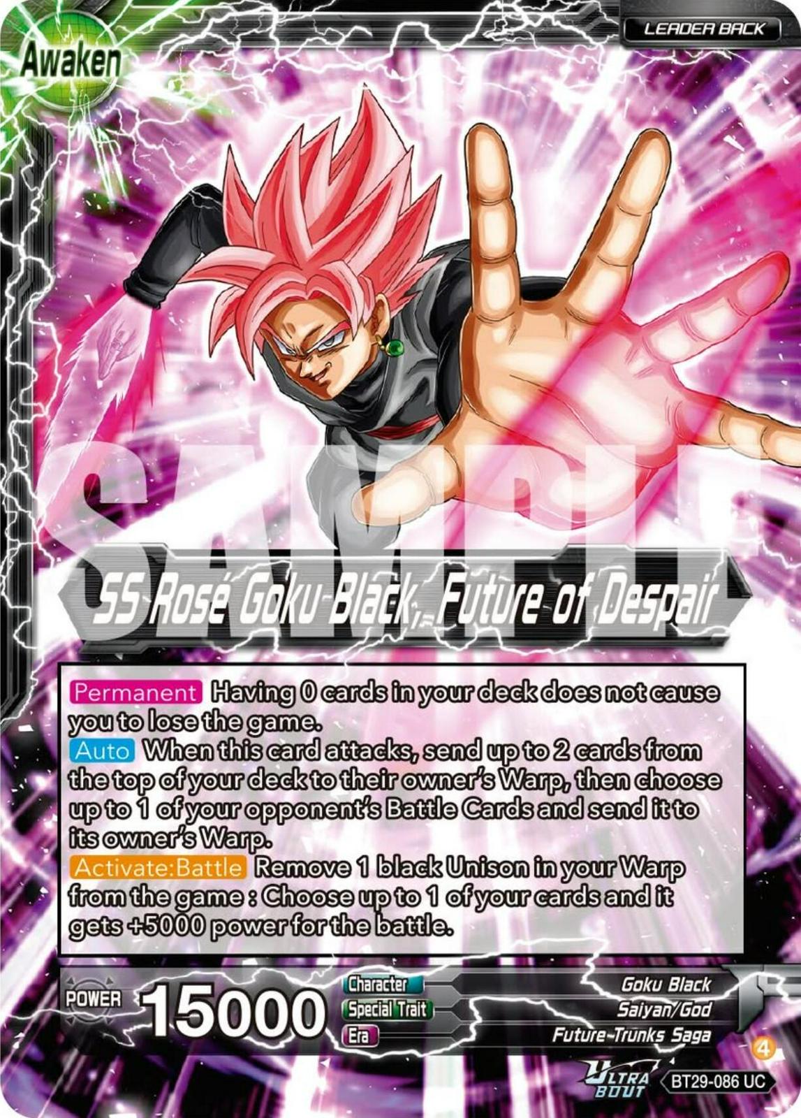 Goku Black // SS Rose Goku Black, Future of Despair BT29-086