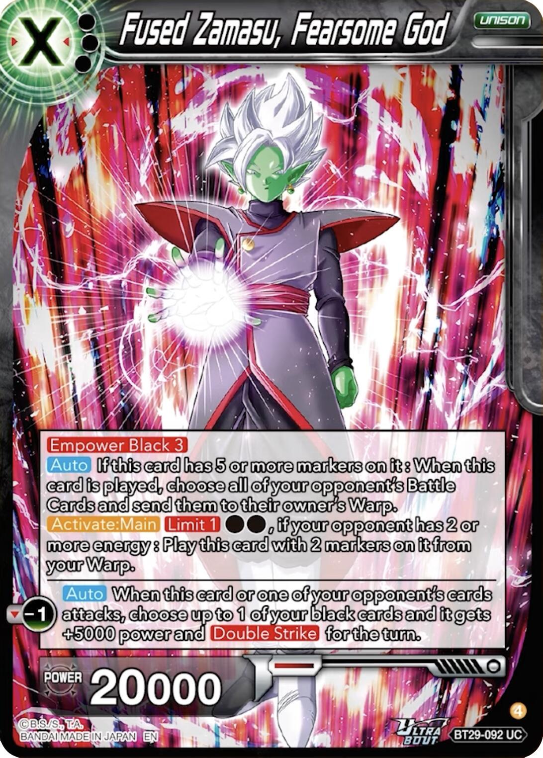 Fused Zamasu, Fearsome God BT29-092