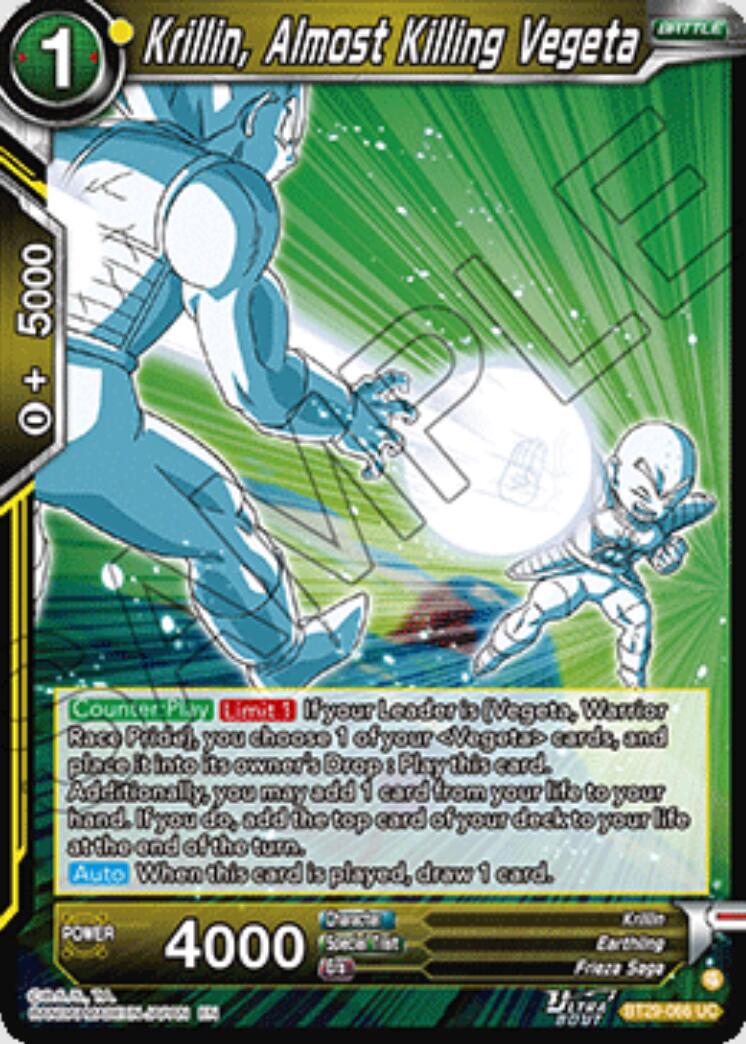 Krillin, Almost Killing Vegeta BT29-066