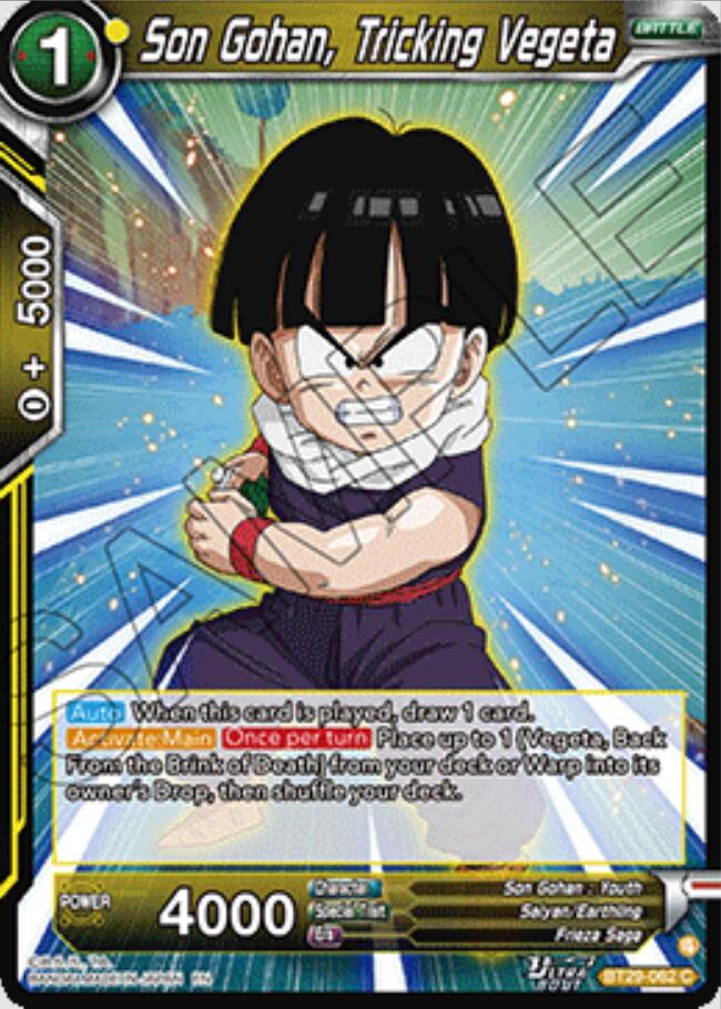 Son Gohan, Tricking Vegeta BT29-062