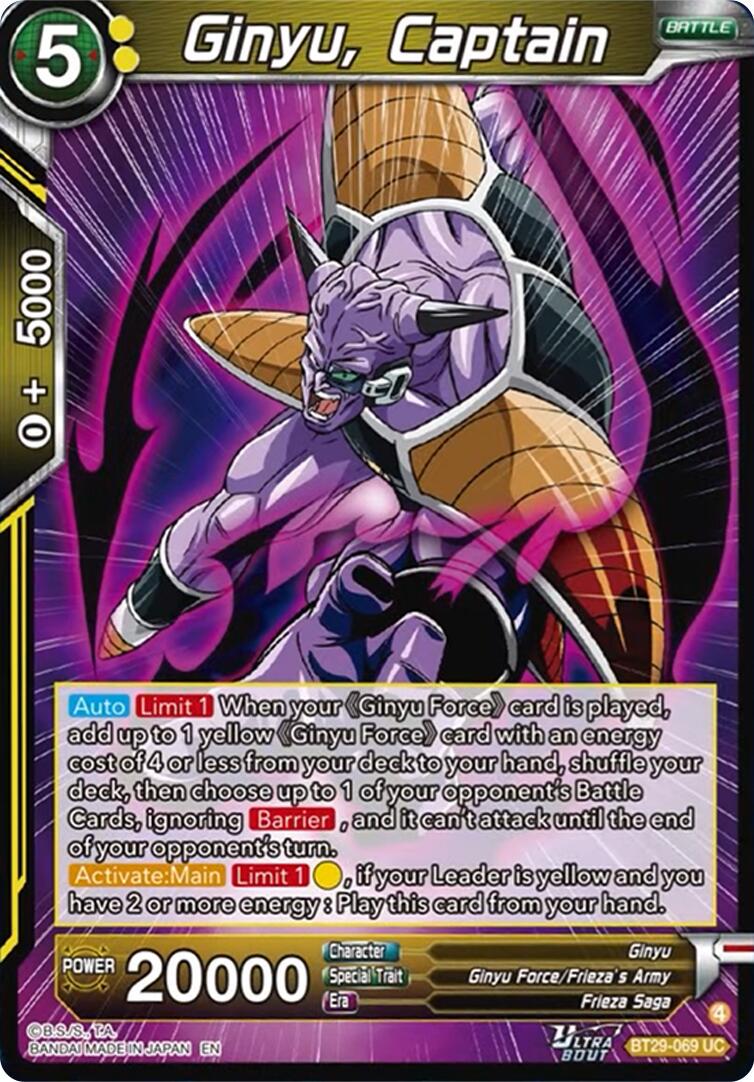 Ginyu, Captain BT29-069