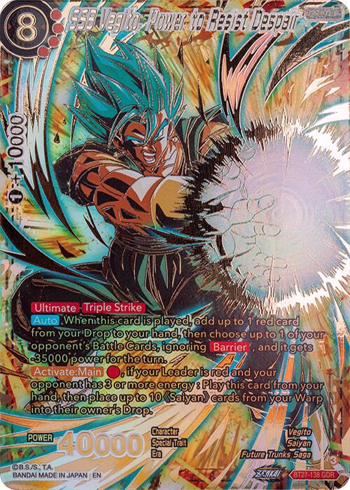 SSB Vegito, Power to Resist Despair [GDR] BT27-138