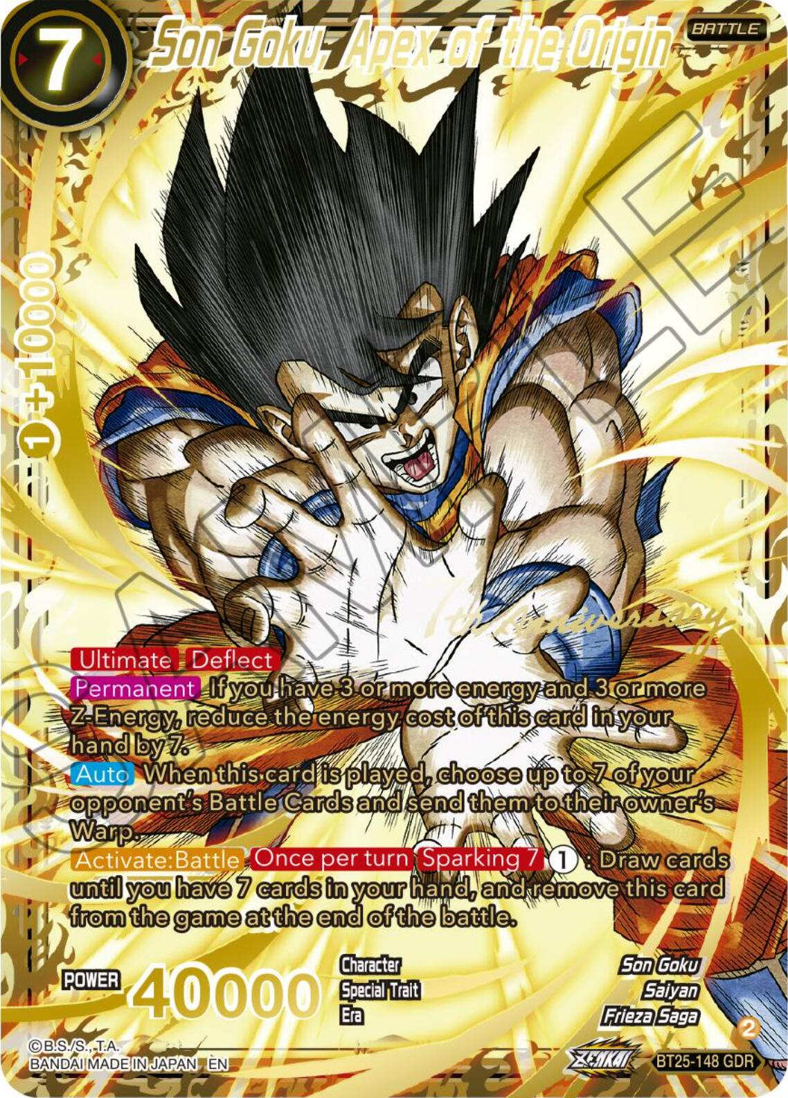 Son Goku, Apex of the Origin [GDR Foil] BT25-148