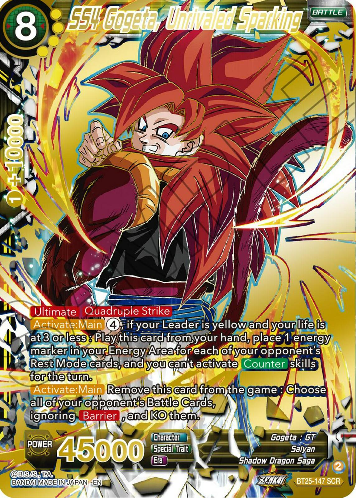 SS4 Gogeta, Unrivaled Sparking BT25-147