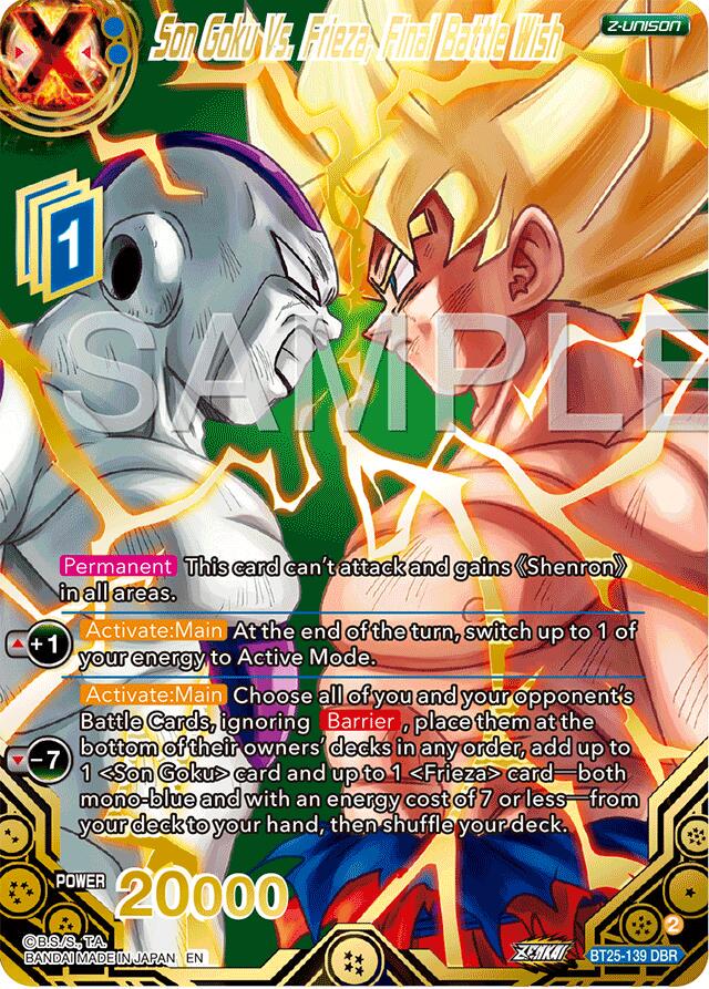 Son Goku Vs. Frieza, Final Battle Wish [DBR Foil] BT25-139