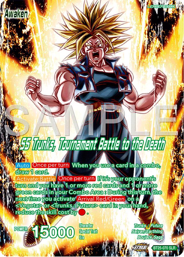 Trunks // SS Trunks, Tournament Battle to the Death [SLR Foil] BT25-070