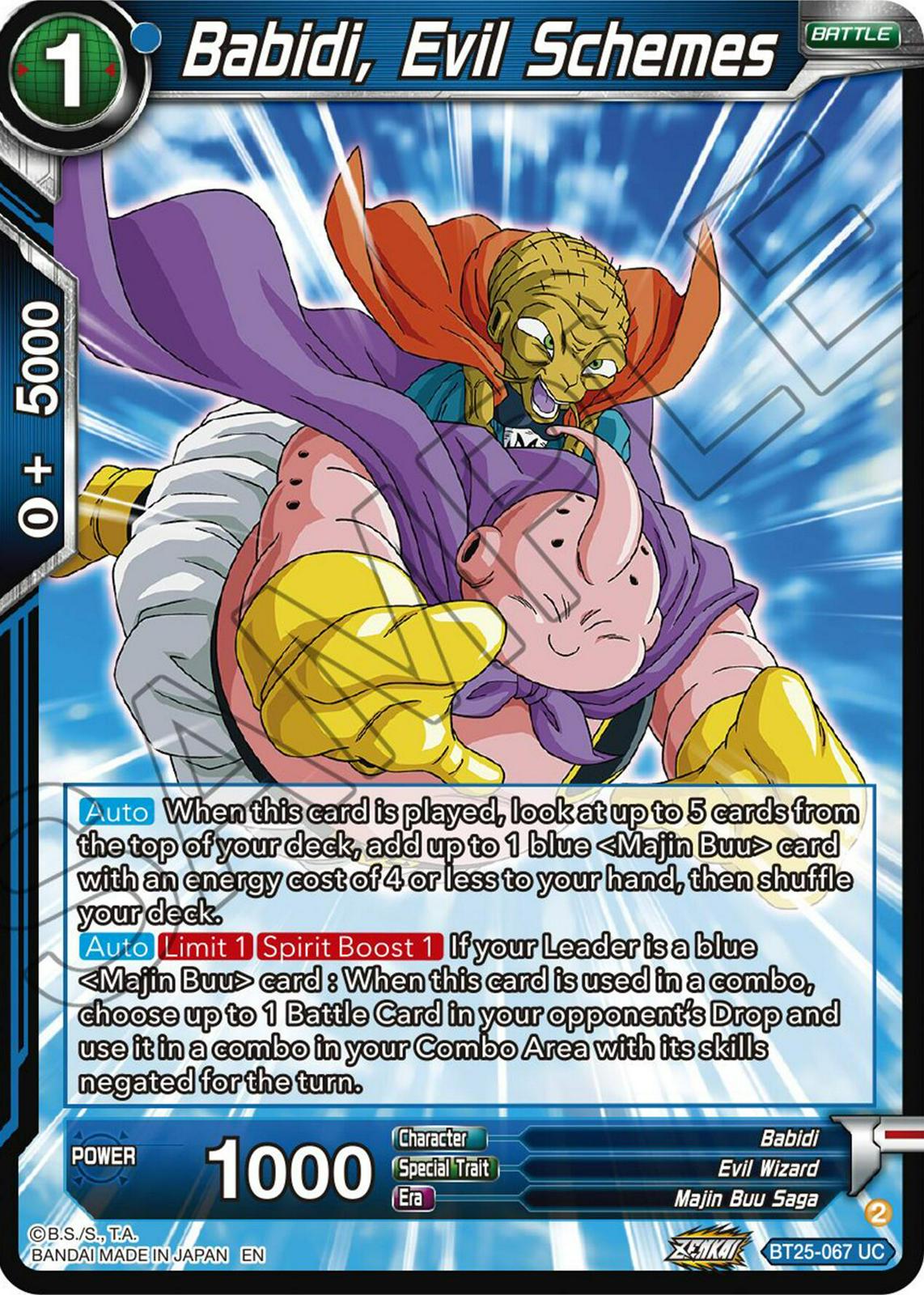 Babidi, Evil Schemes BT25-067