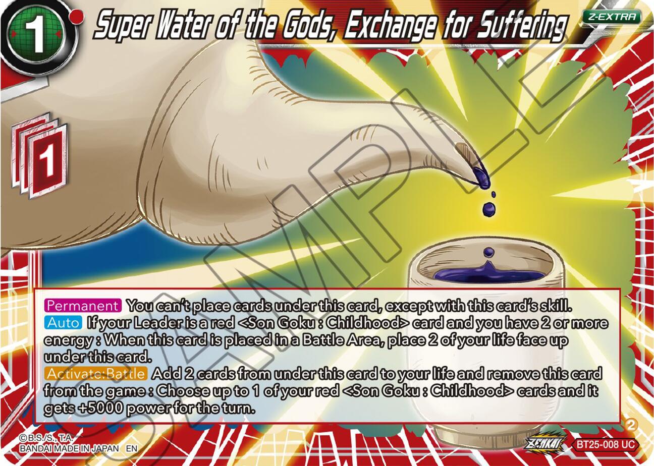 Super Water of the Gods, Exchange for Suffering BT25-008