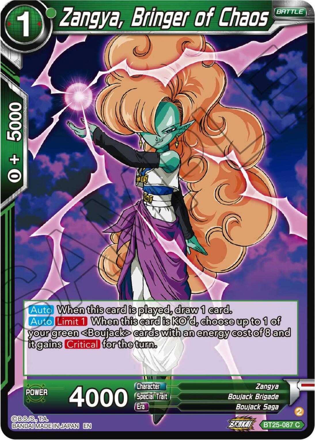 Zangya, Bringer of Chaos BT25-087