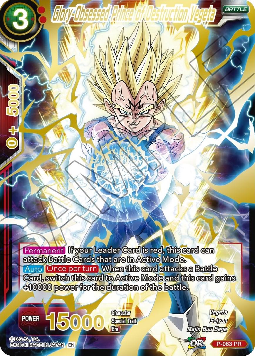 Glory-Obsessed Prince of Destruction Vegeta [Gold Stamped Foil] P-063