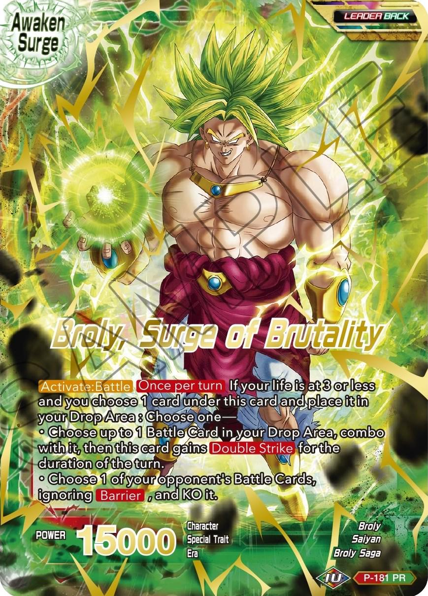 Broly // Broly, Surge of Brutality [Gold Stamped Foil] P-181