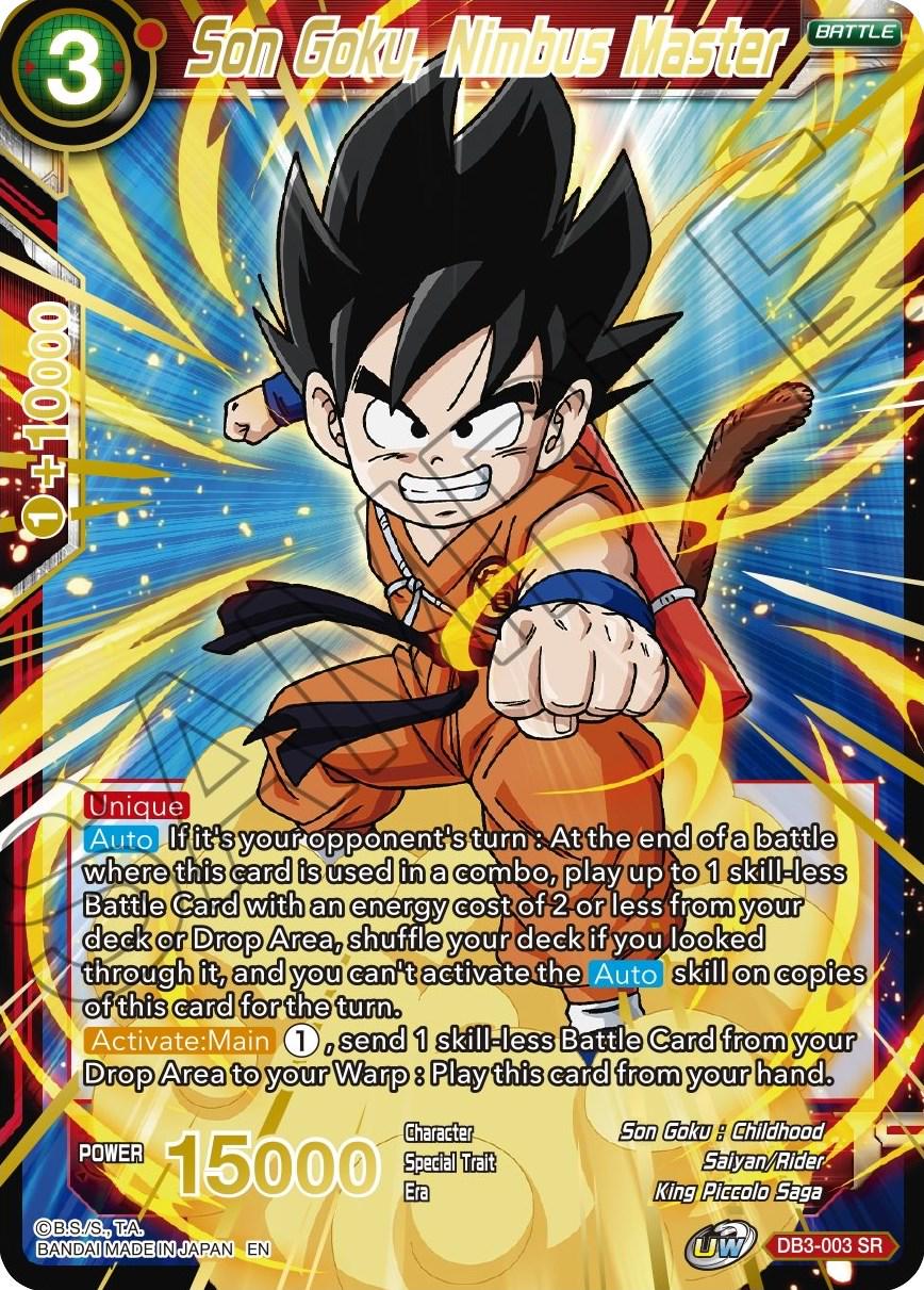 Son Goku, Nimbus Master [Gold Stamped Foil] DB3-003