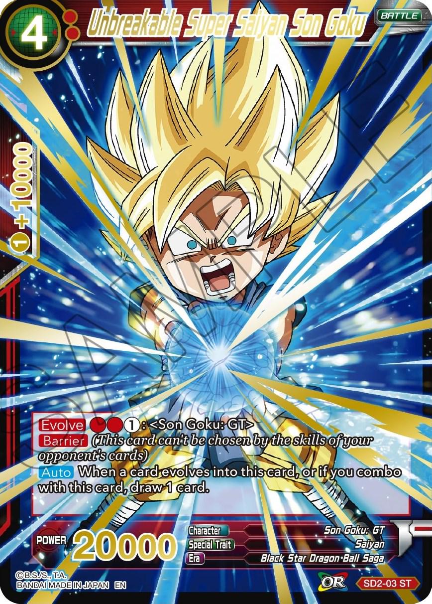 Unbreakable Super Saiyan Son Goku [Gold Stamped Foil] SD2-03