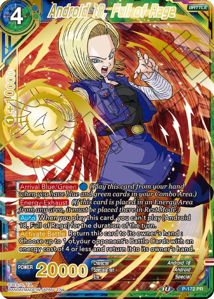 Android 18, Full of Rage [Gold Stamped Foil] P-172