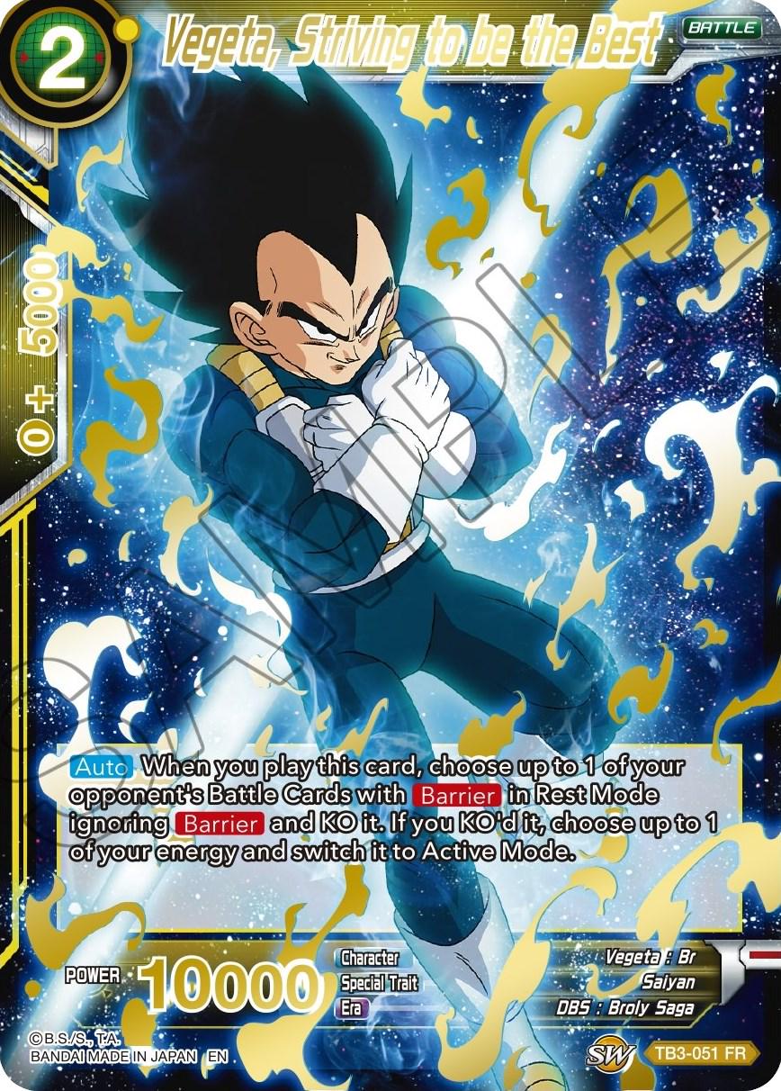 Vegeta, Striving to be the Best [Gold Stamped Foil] TB3-051