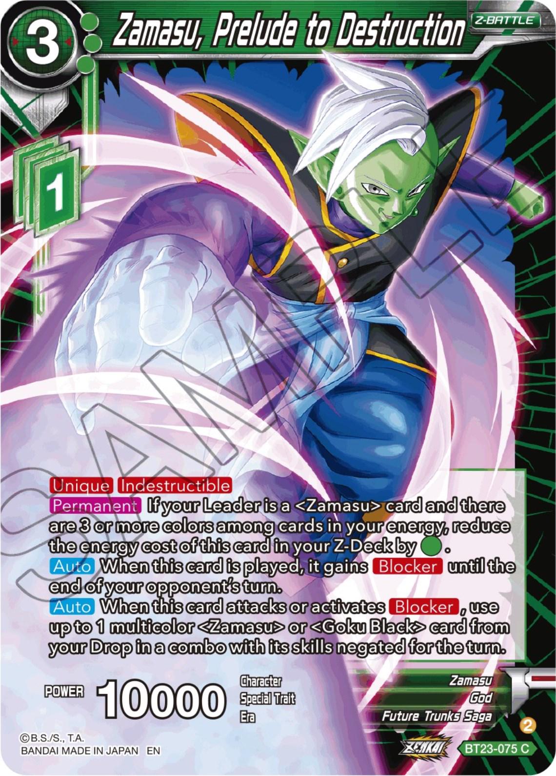 Zamasu, Prelude to Destruction BT23-075