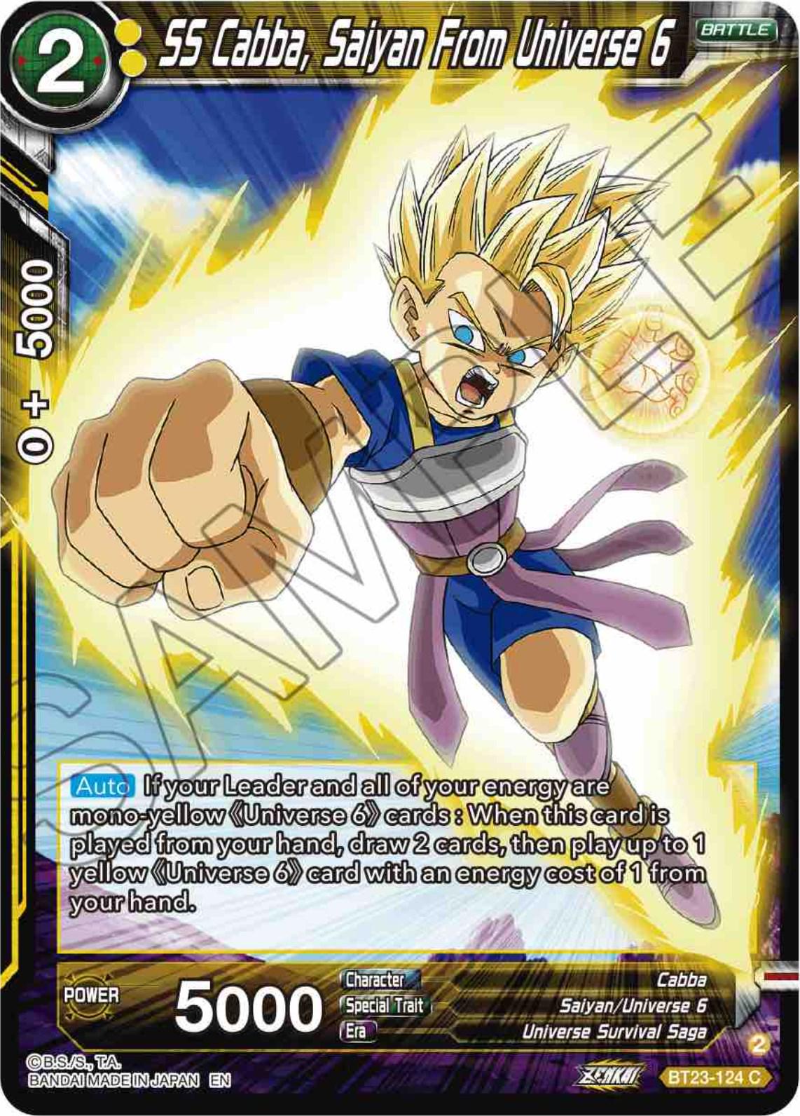SS Cabba, Saiyan From Universe 6 BT23-124
