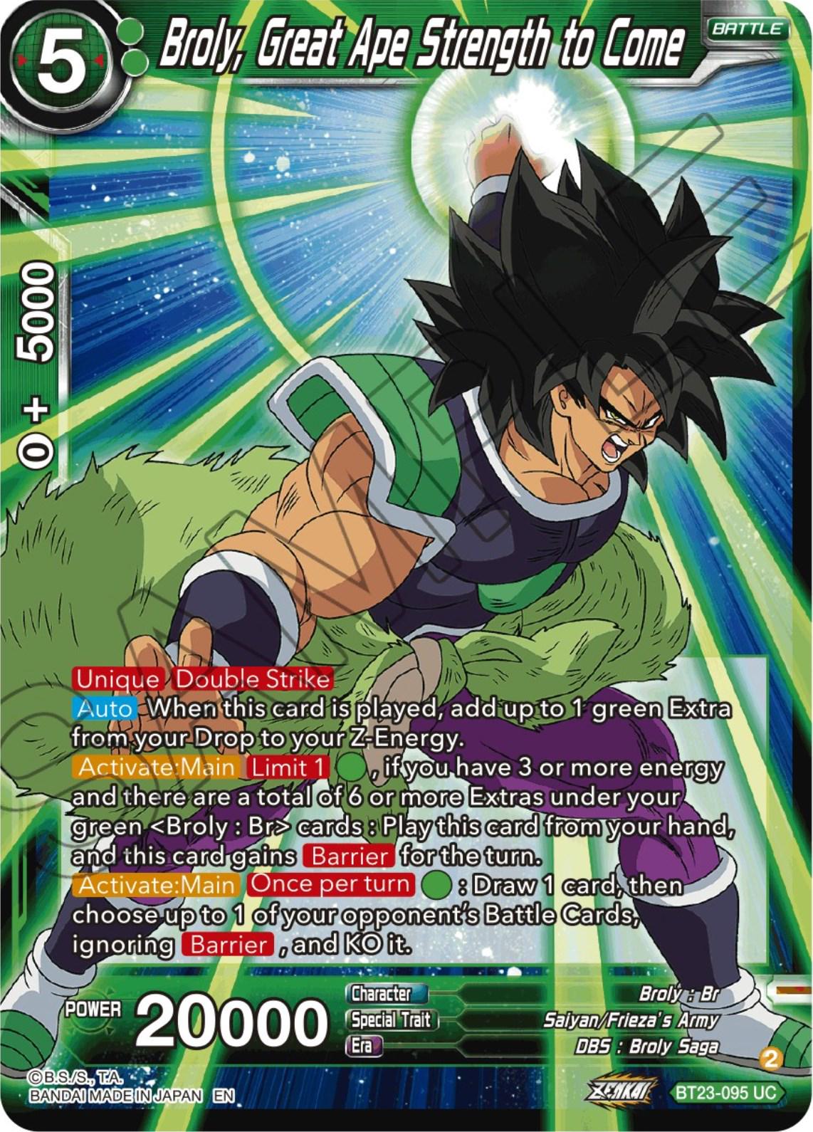 Broly, Great Ape Strength to Come BT23-095
