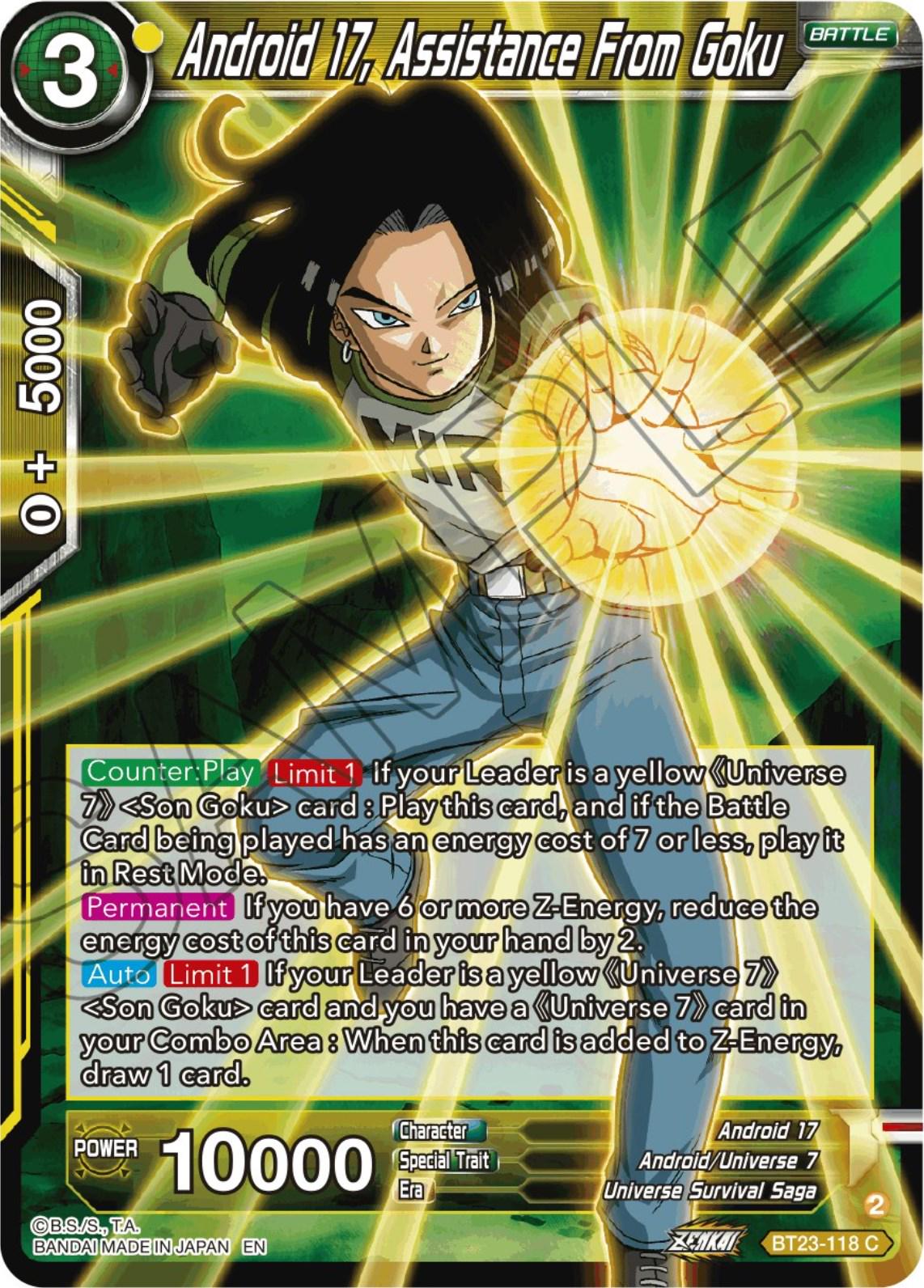 Android 17, Assistance From Goku BT23-118