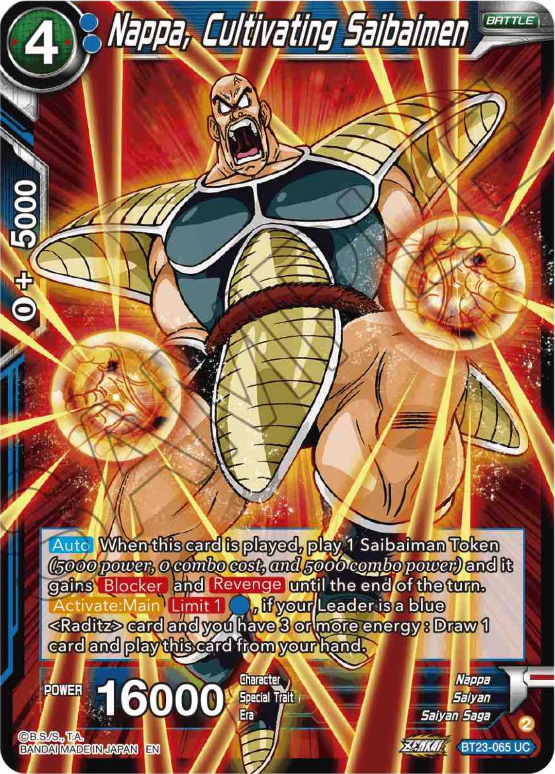 Nappa, Cultivating Saibaimen BT23-065