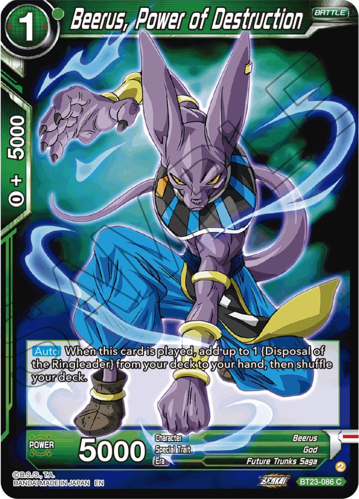 Beerus, Power of Destruction BT23-086