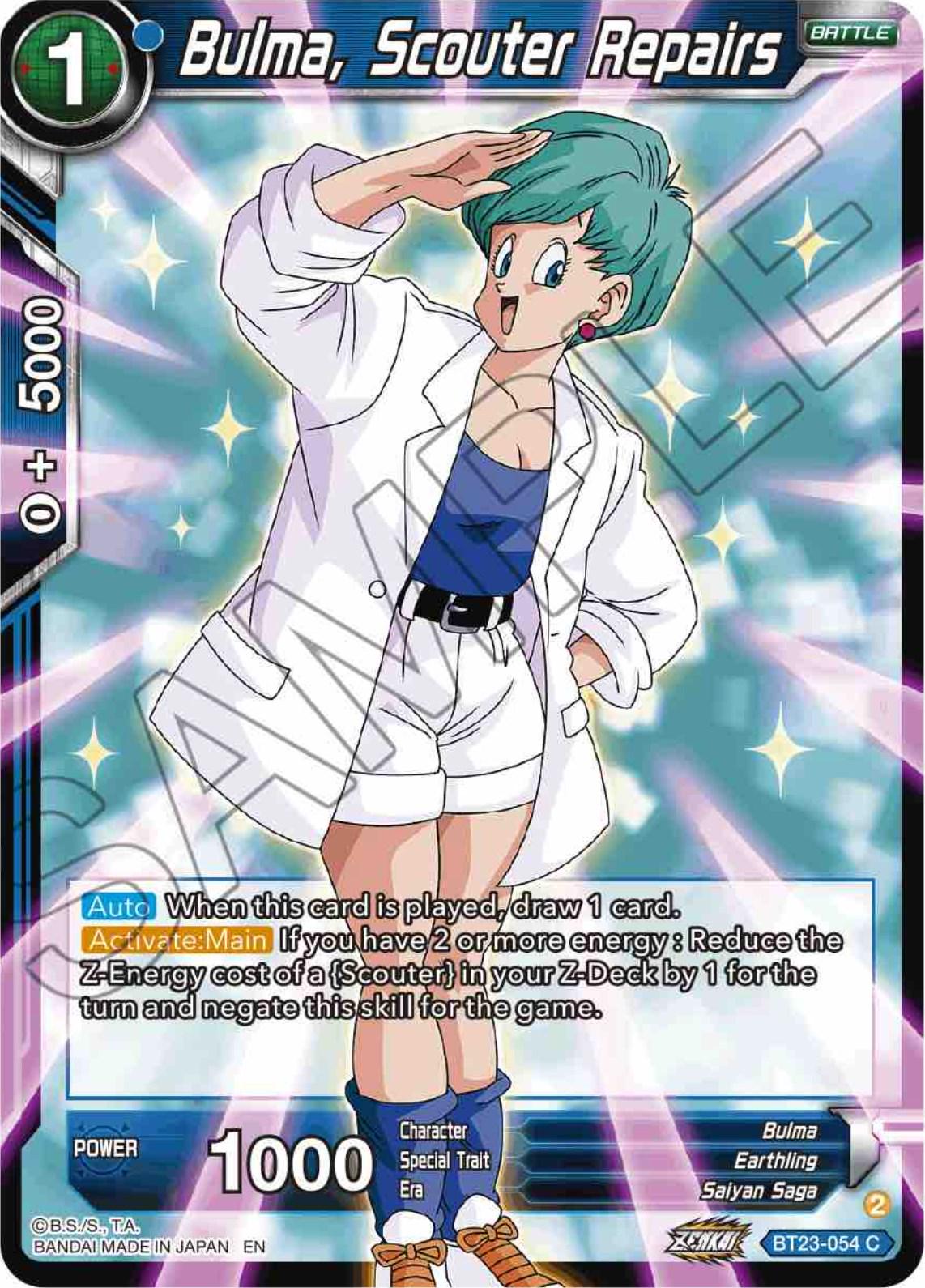 Bulma, Scouter Repairs BT23-054