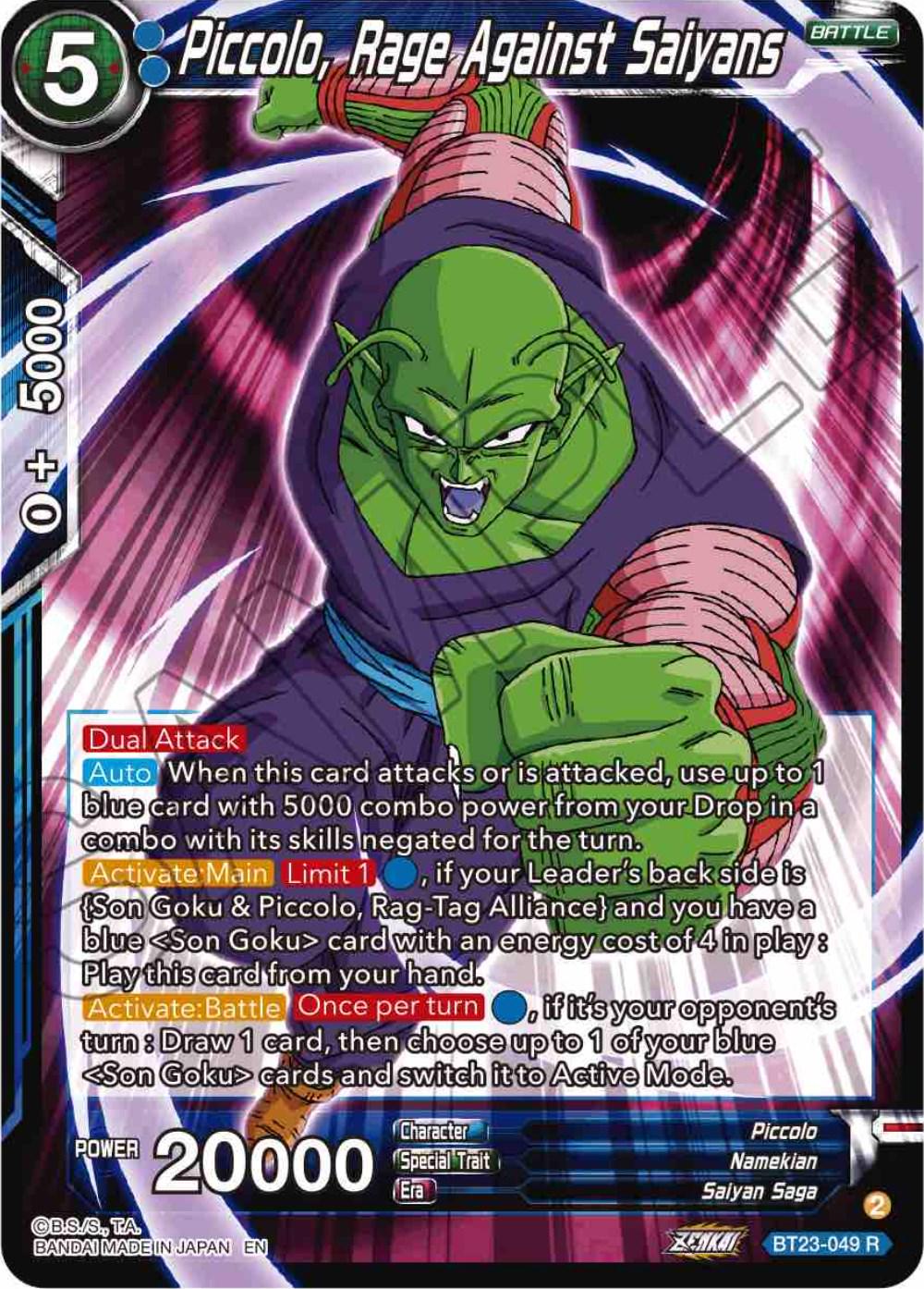 Piccolo, Rage Against Saiyans BT23-049