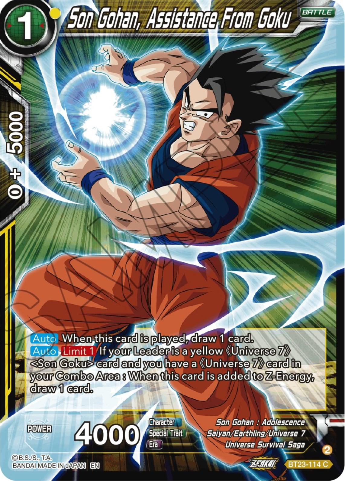 Son Gohan, Assistance From Goku BT23-114