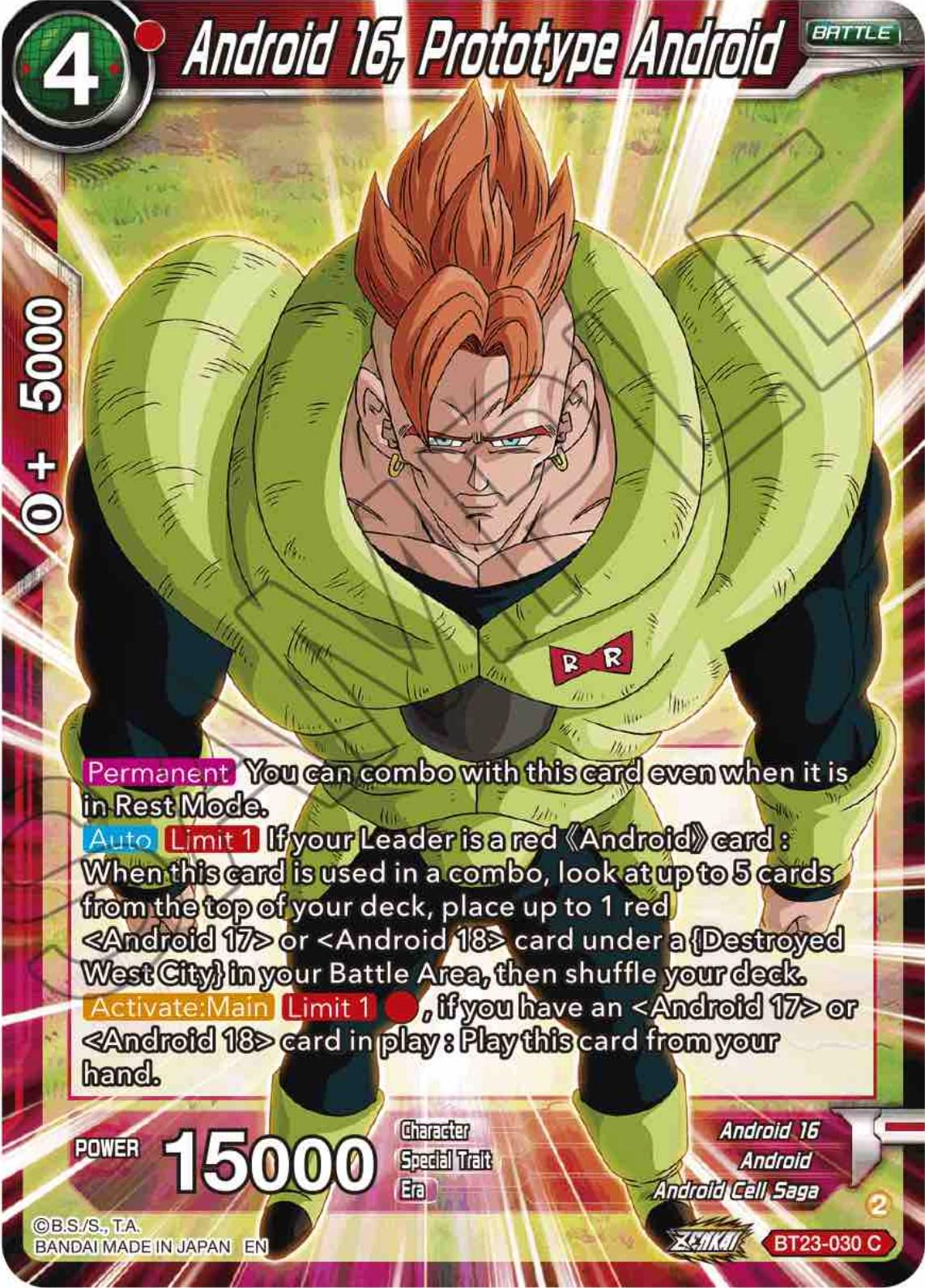 Android 16, Prototype Android BT23-030