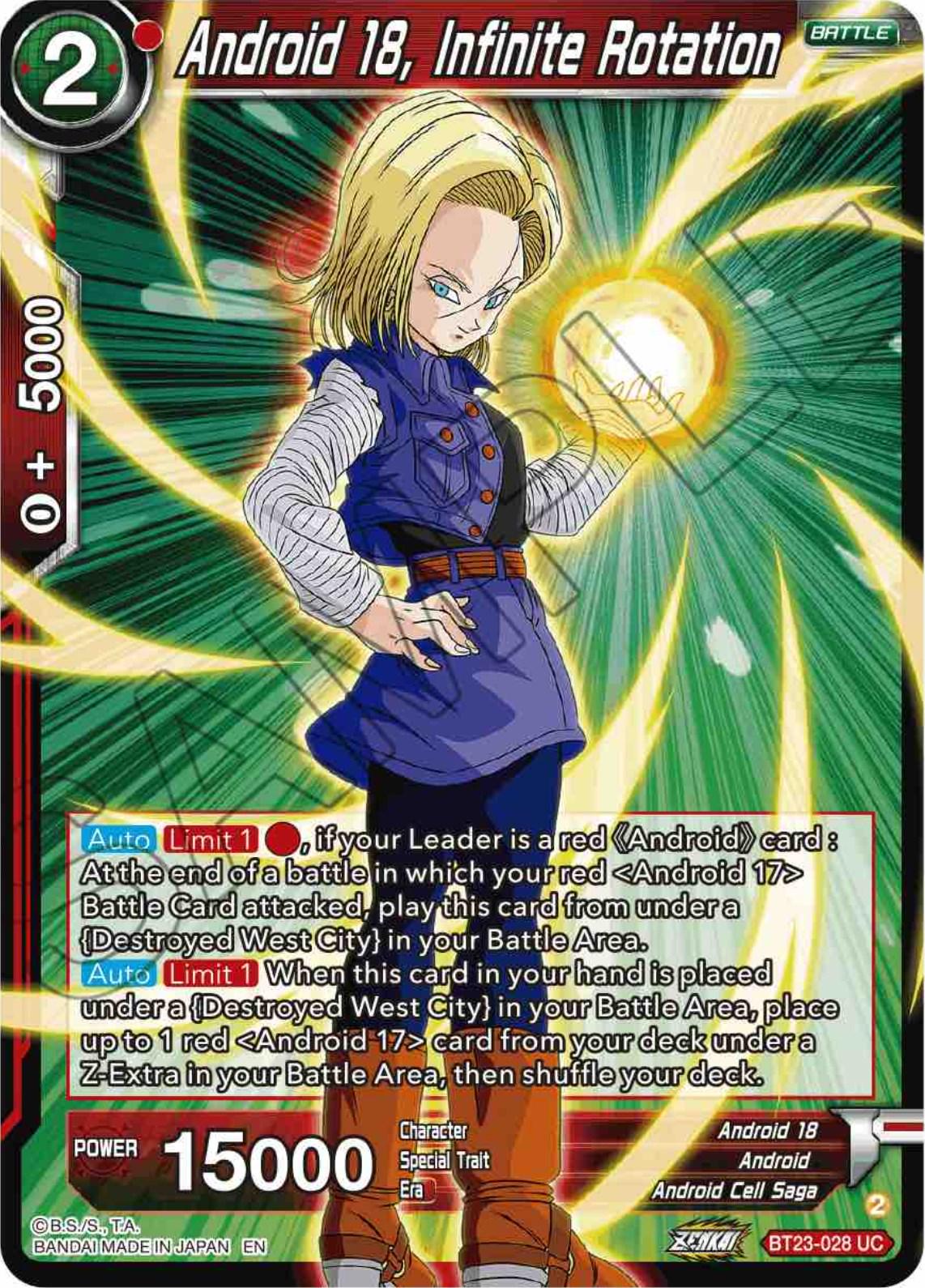 Android 18, Infinite Rotation BT23-028