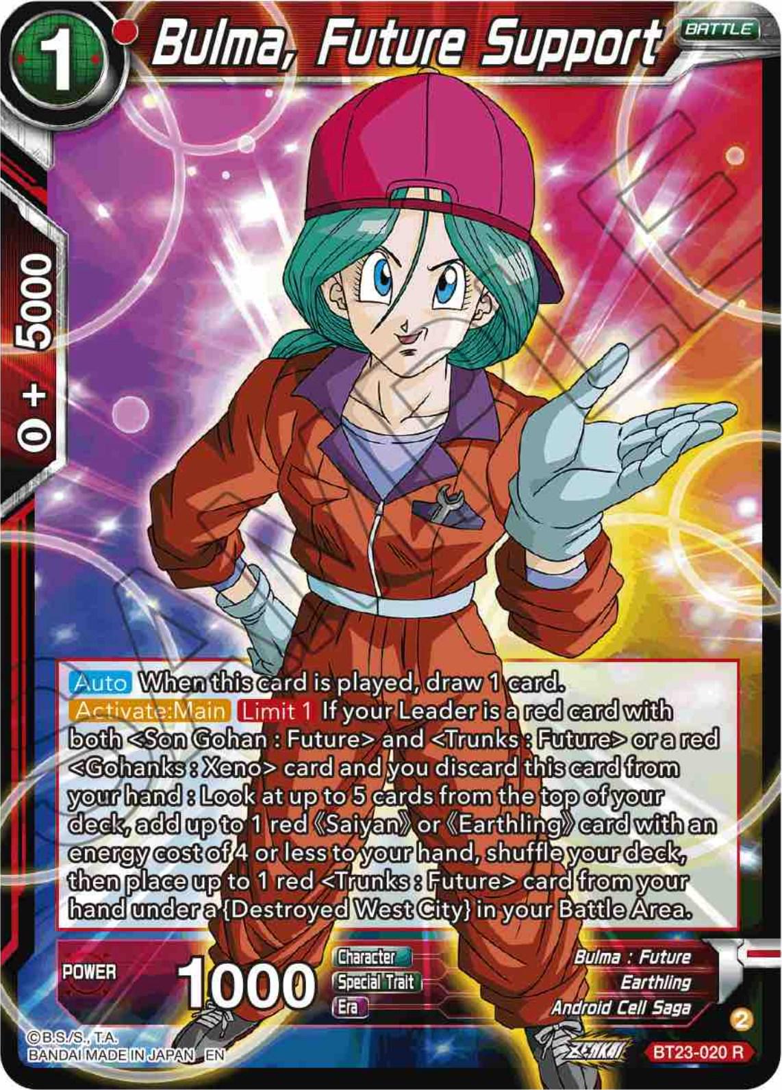 Bulma, Future Support BT23-020