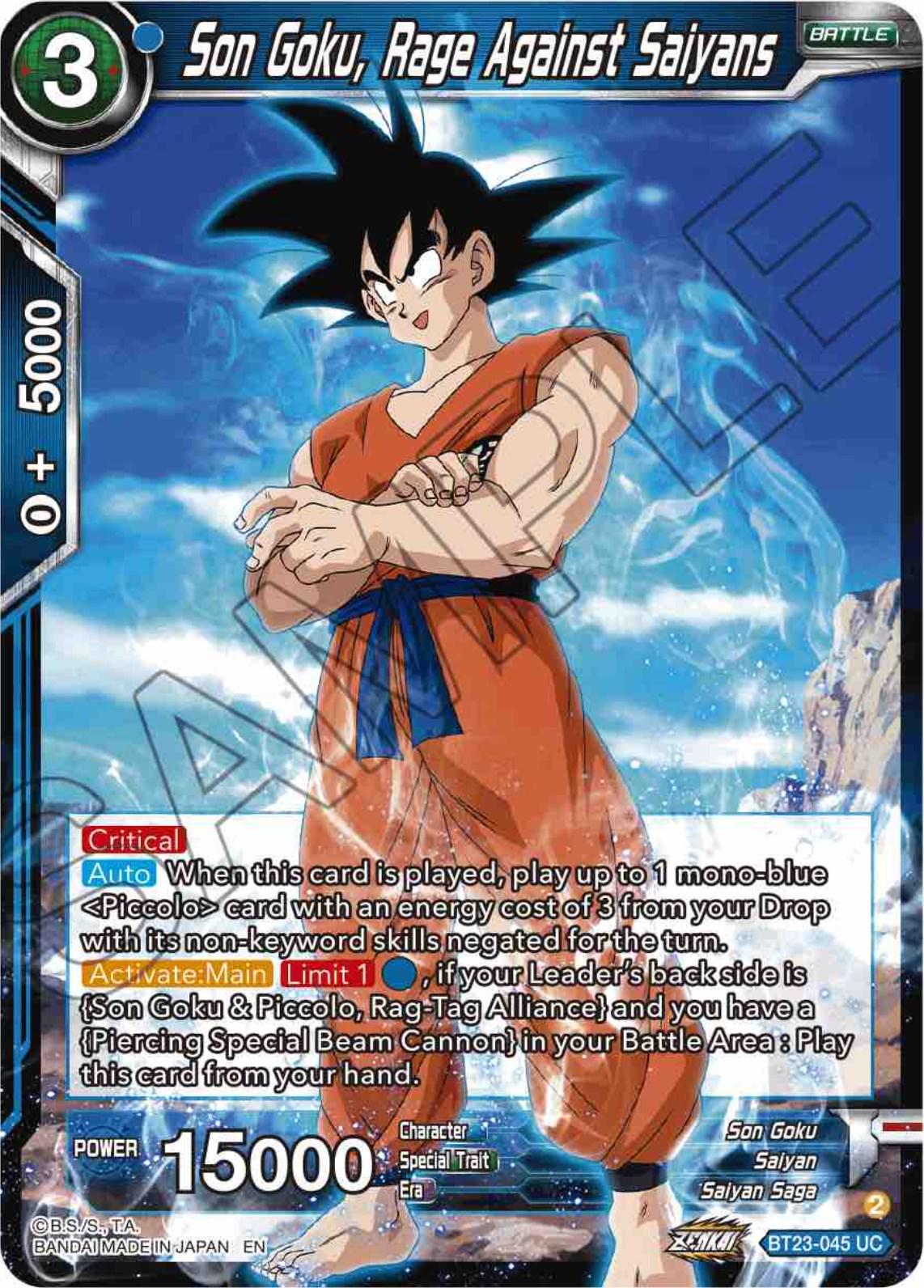 Son Goku, Rage Against Saiyans BT23-045