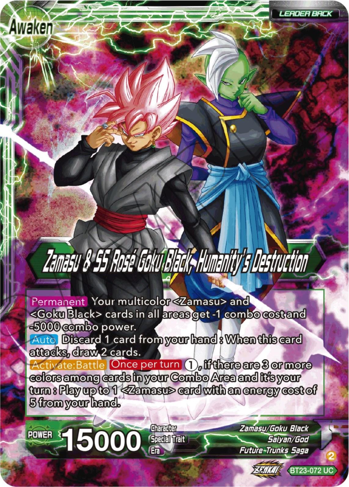 Zamasu & Goku Black // Zamasu & SS Rose Goku Black, Humanity's Destruction BT23-072