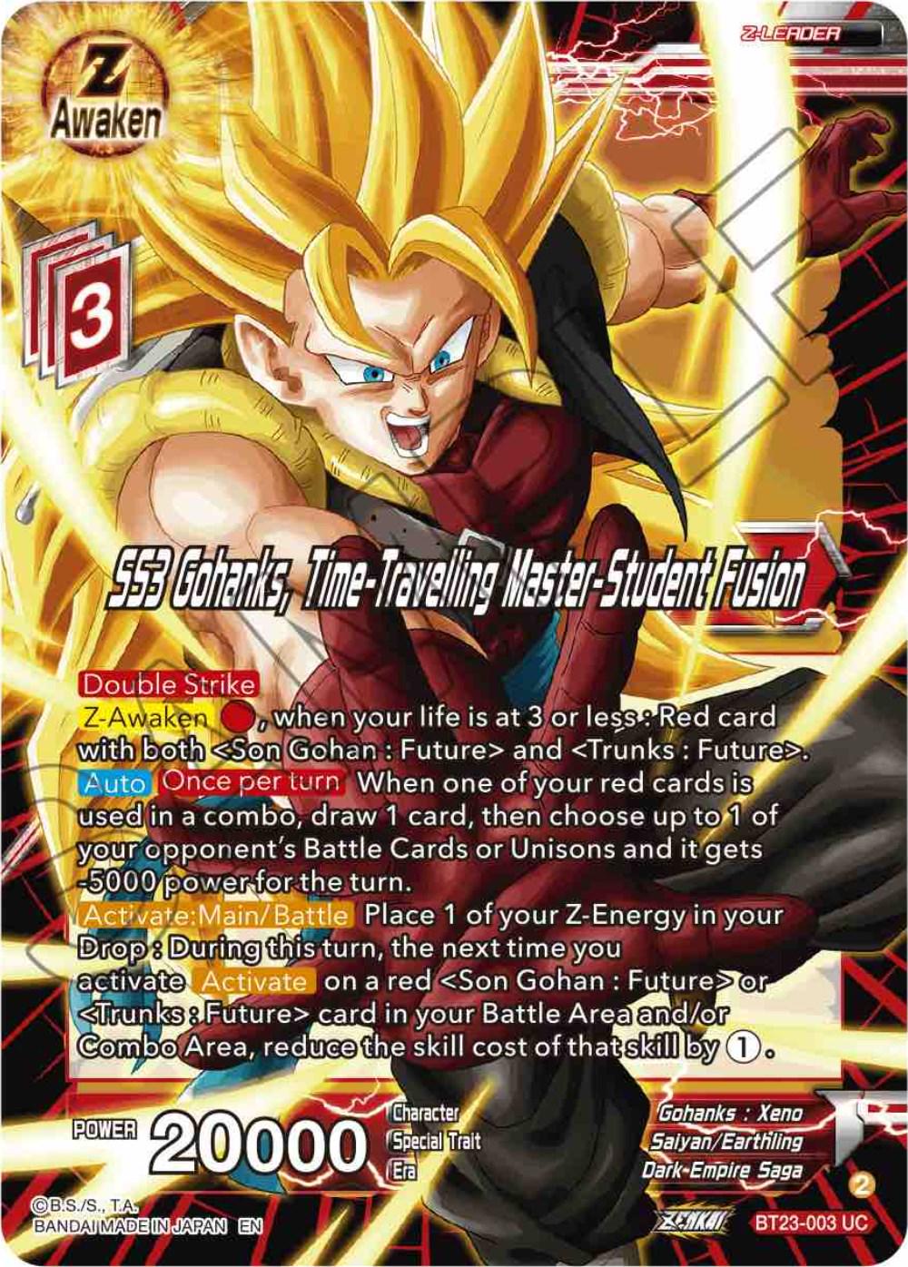 SS3 Gohanks, Time-Traveling Master-Student Fusion BT23-003