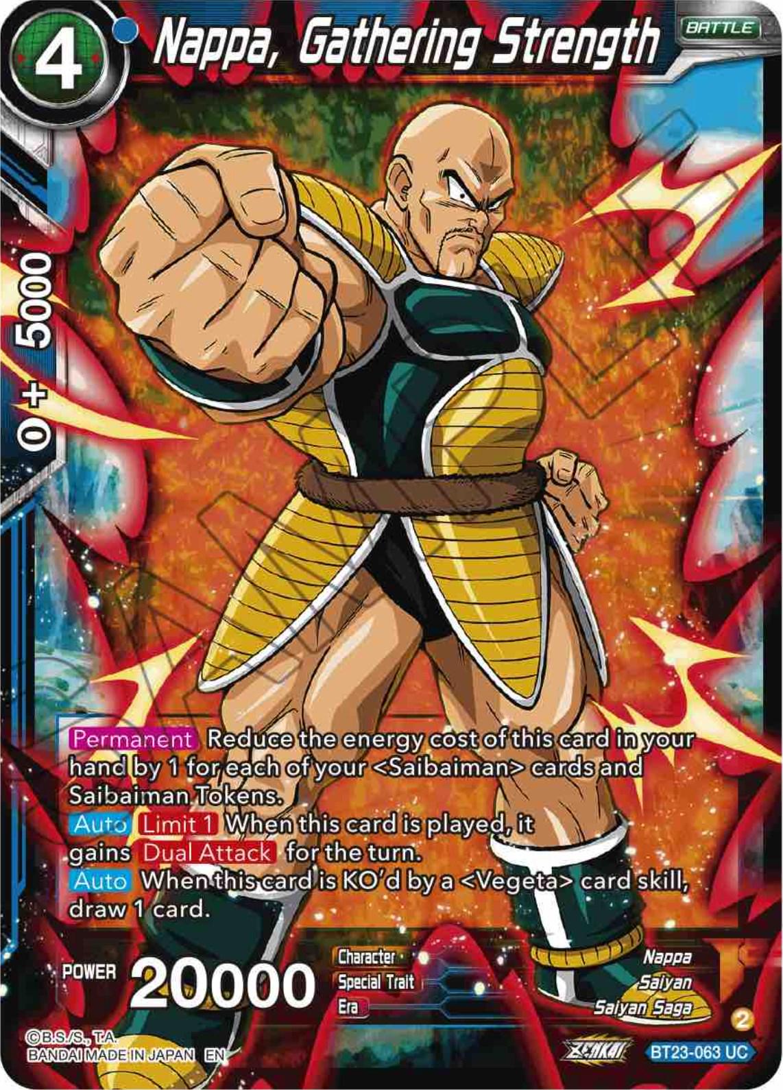 Nappa, Gathering Strength BT23-063