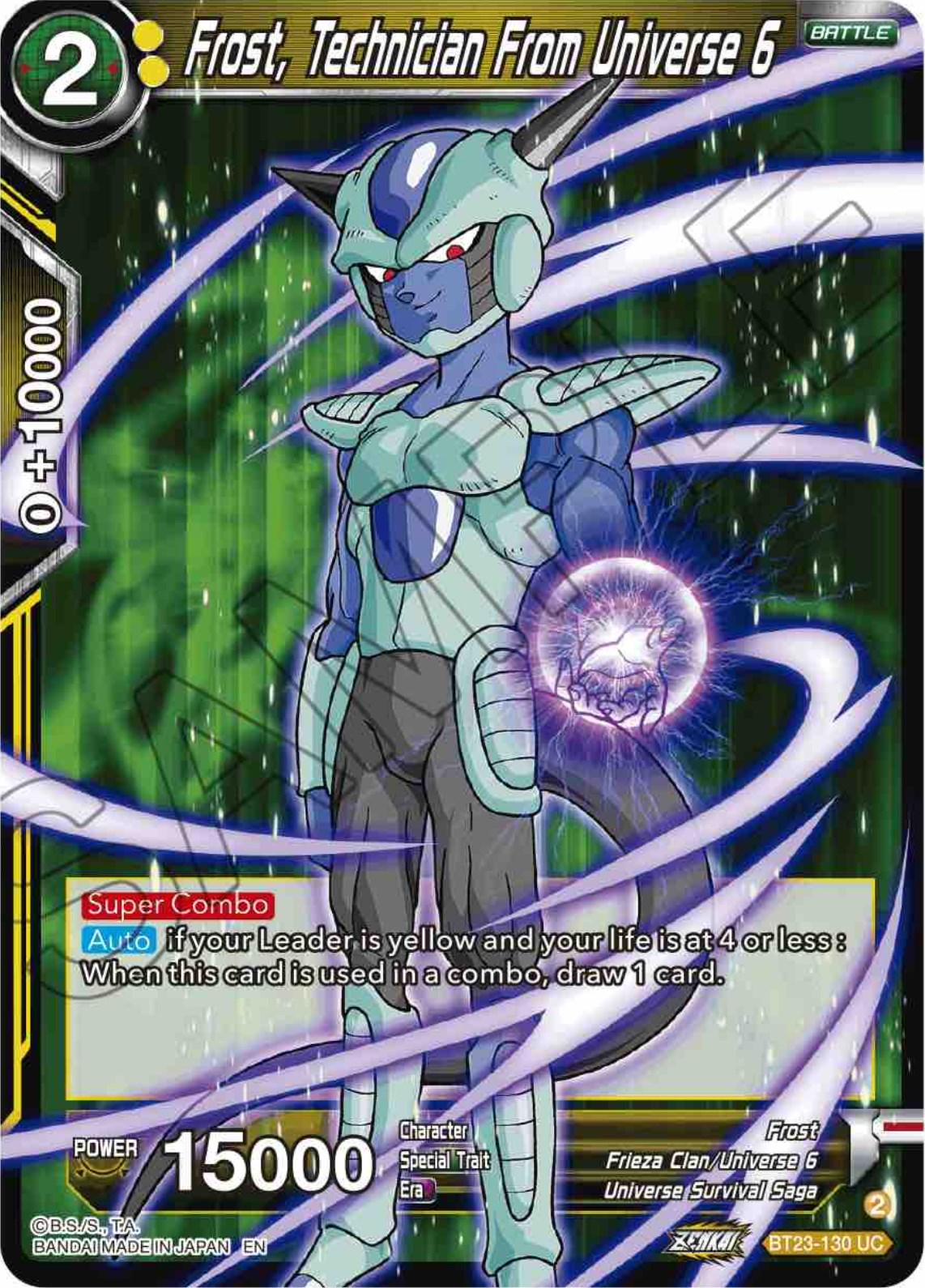 Frost, Technician From Universe 6 BT23-130