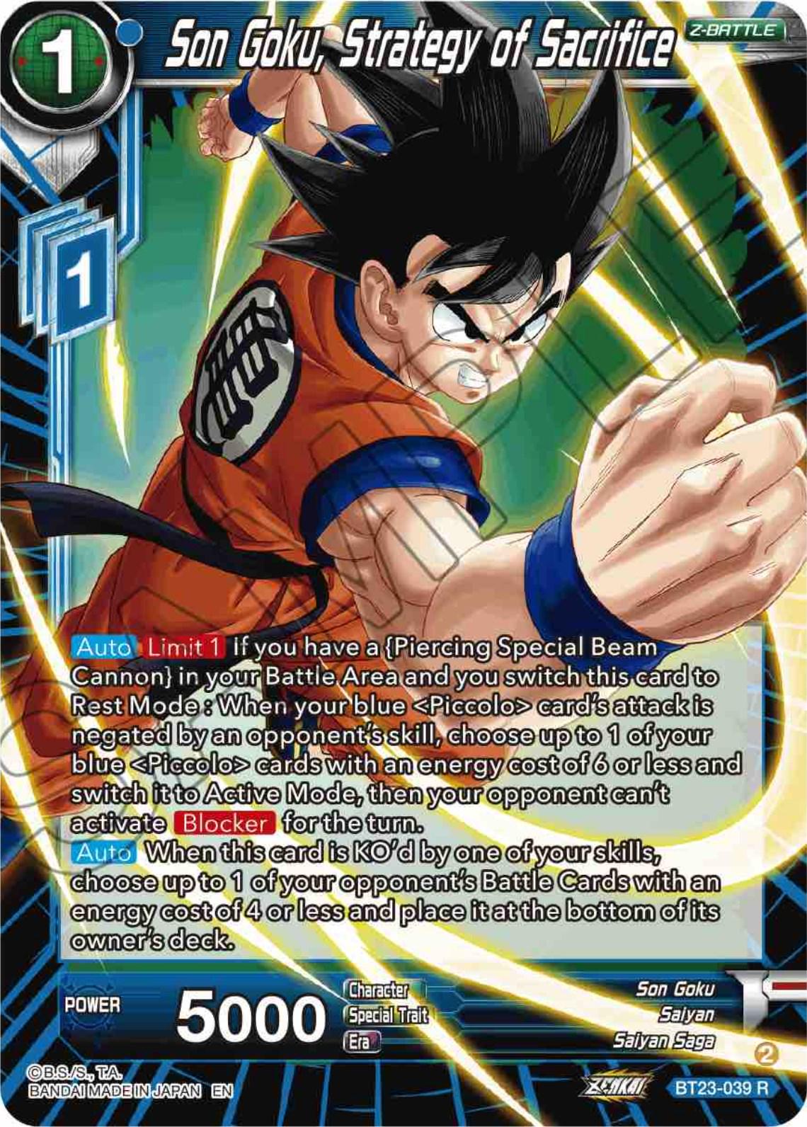 Son Goku, Strategy of Sacrifice BT23-039