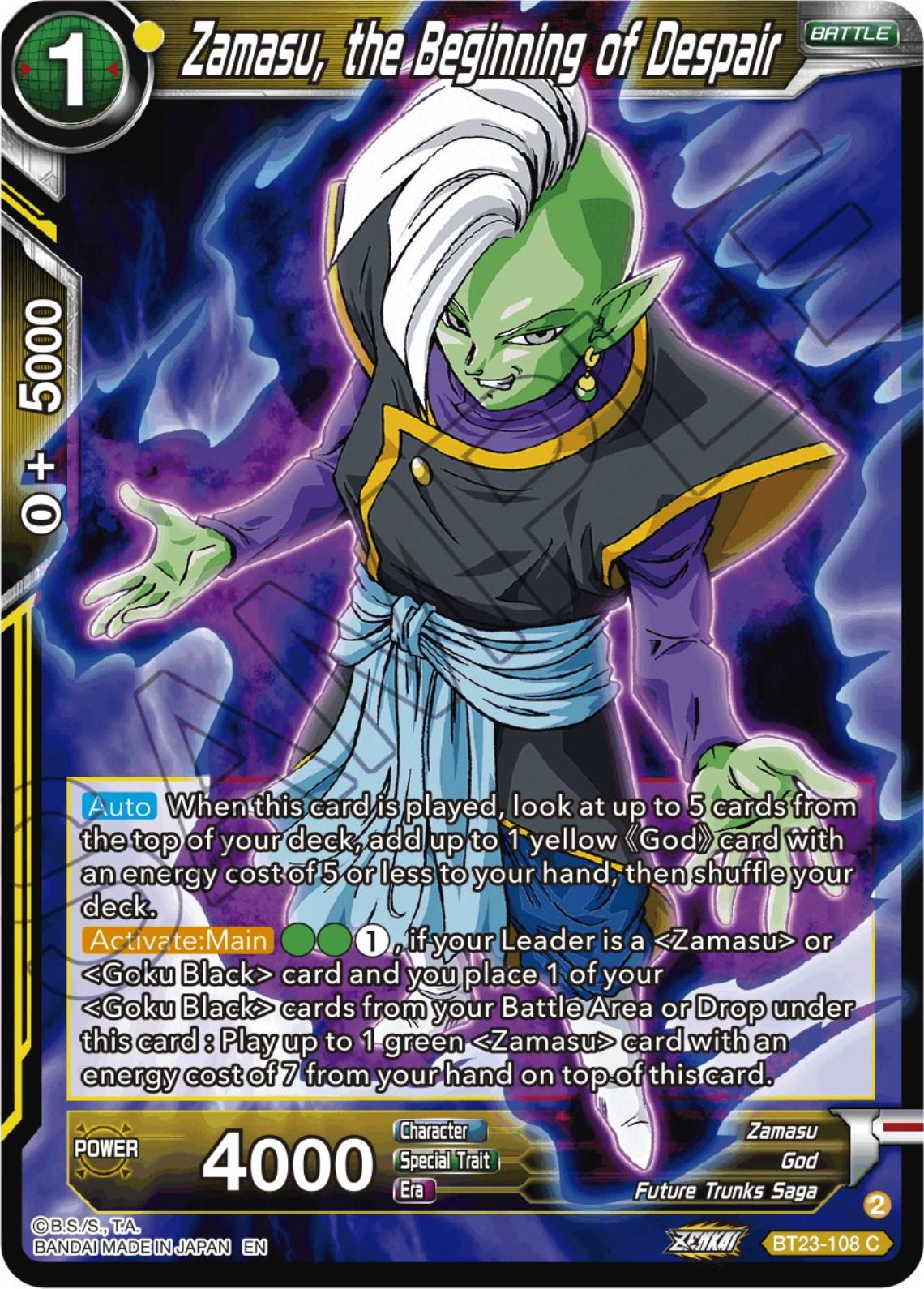 Zamasu, the Beginning of Despair BT23-108