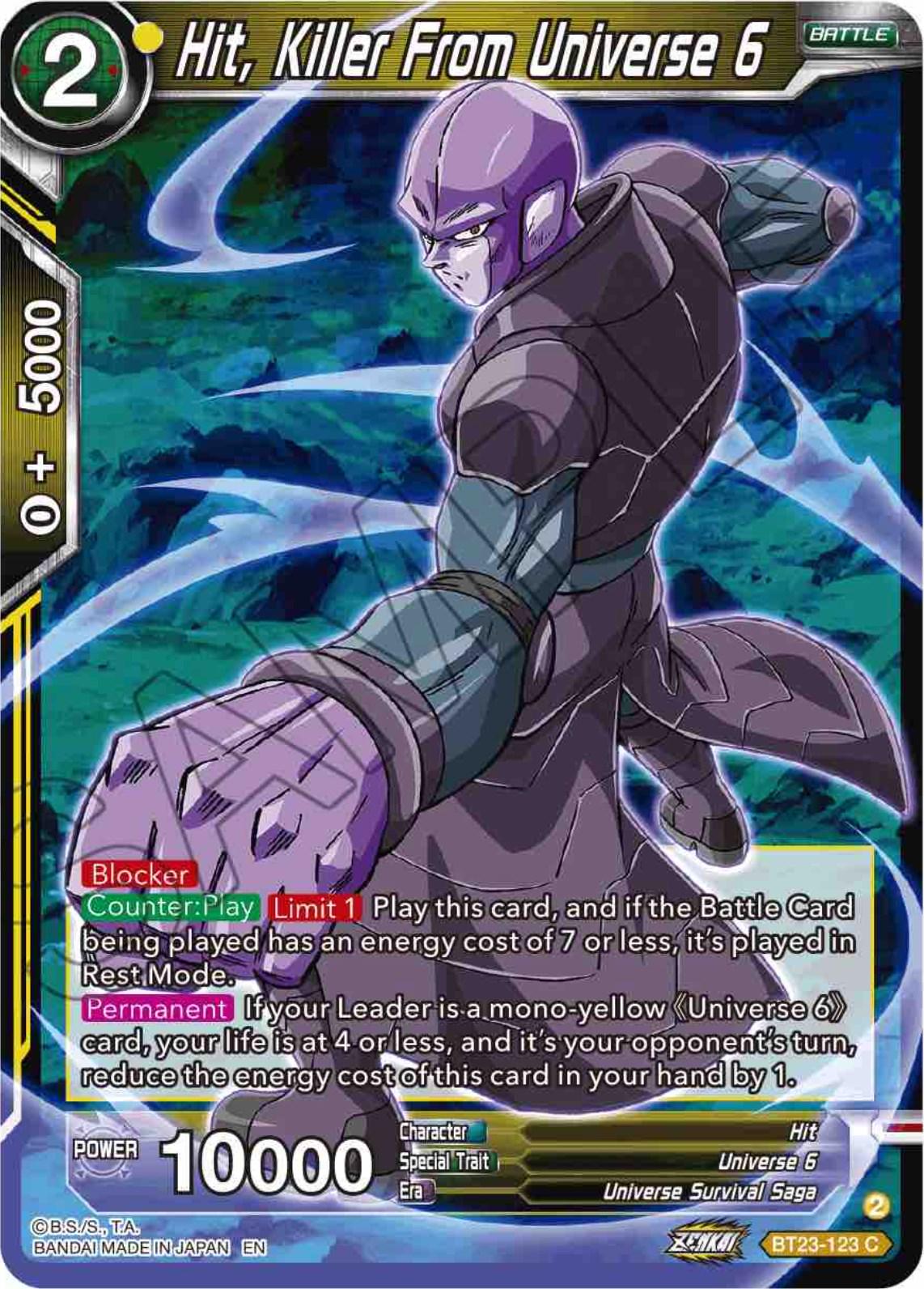 Hit, Killer From Universe 6 BT23-123