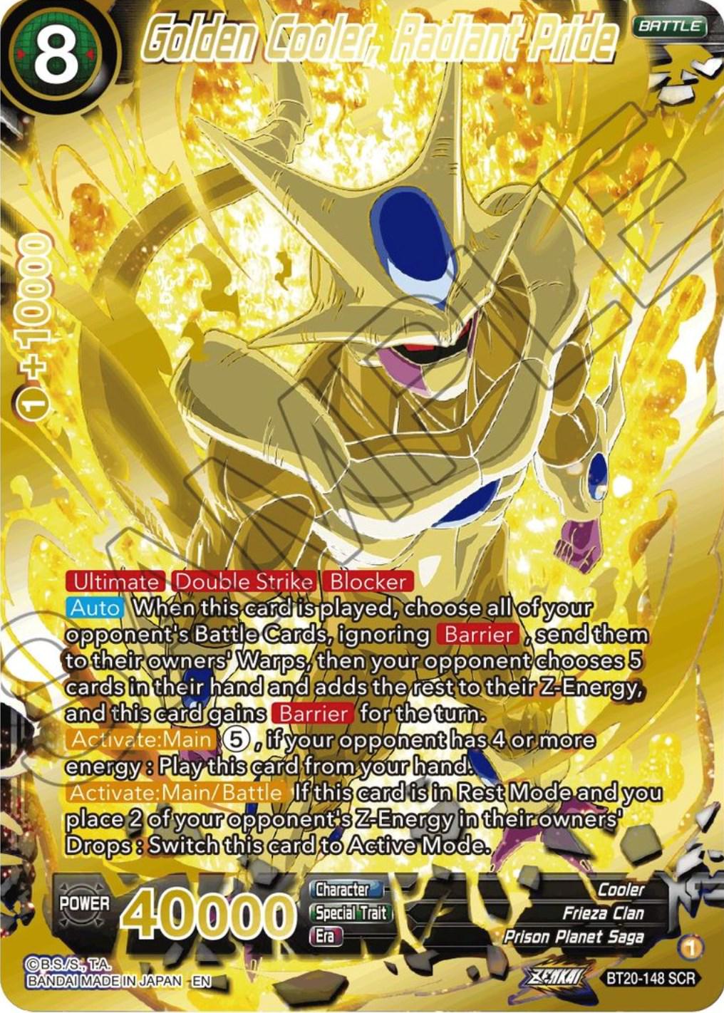 Golden Cooler, Radiant Pride [SCR Foil] BT20-148