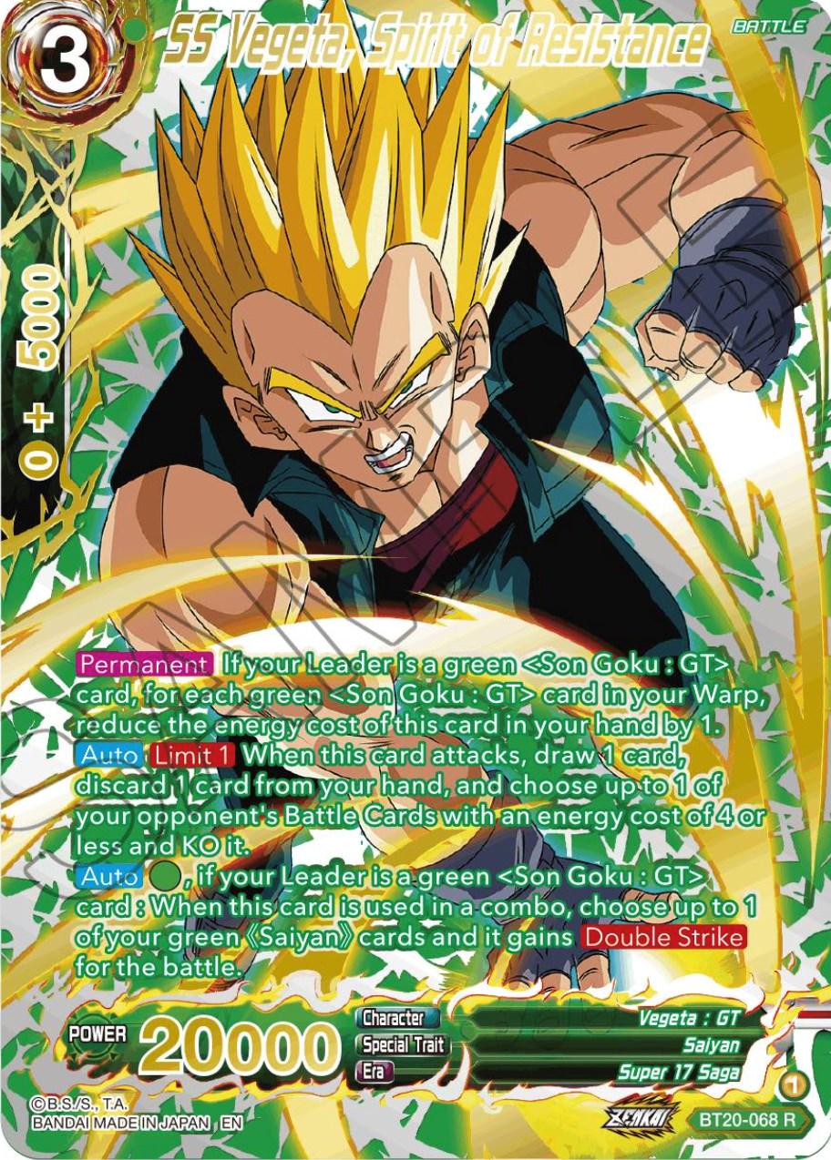 SS Vegeta, Spirit of Resistance [Gold Stamped Foil] BT20-068