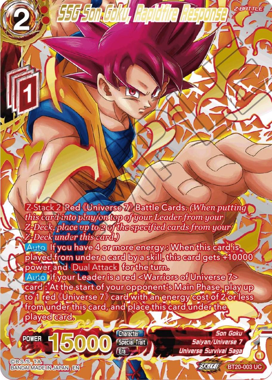 SSG Son Goku, Rapidfire Response [Gold Stamped Foil] BT20-003